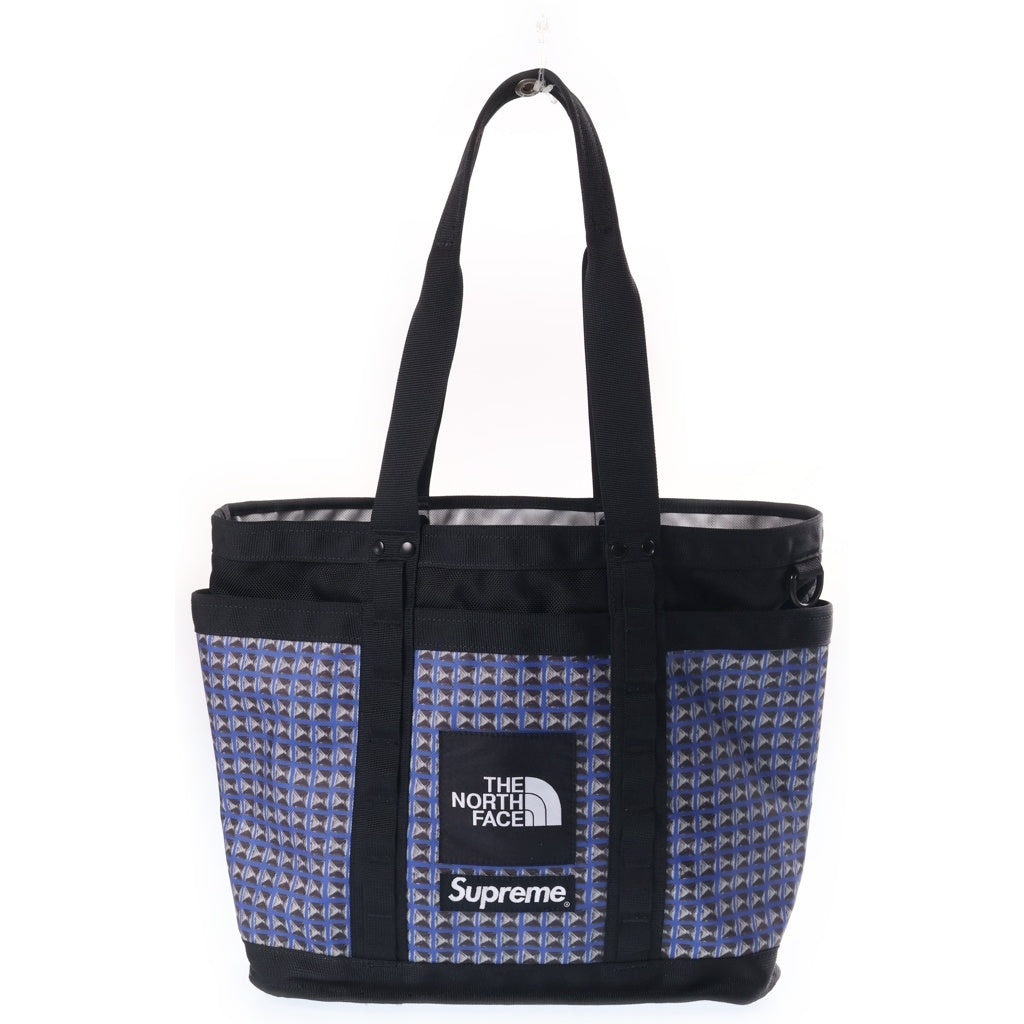 SUPREME(シュプリーム) 21SS×THE NORTH FACE Studded Explore Utility Tote ザノースフェイス スタッズ エクスプロール ユーティリティ トート ブラック/ネイビー NF0A5IR1