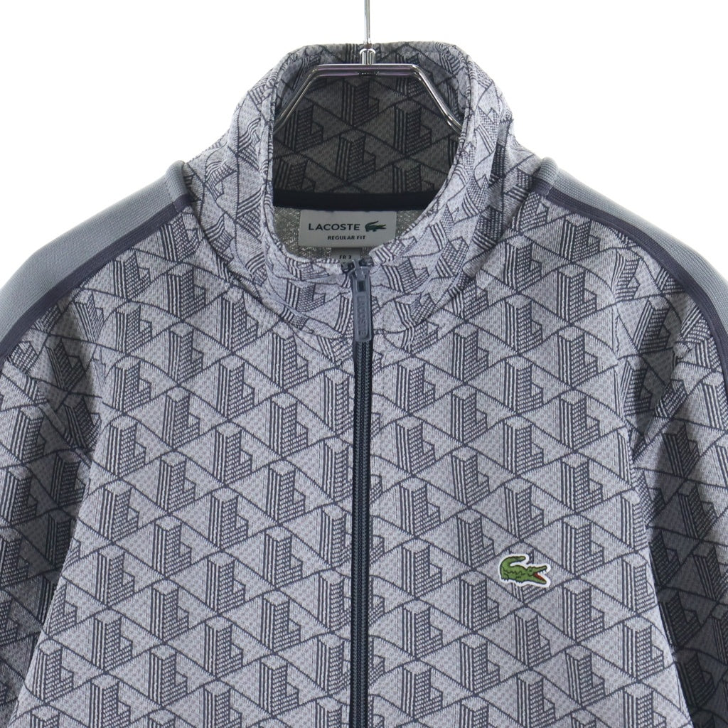 LACOSTE(ラコステ) TRACK JACKET モノグラムジャカード トラックジャケット グレー SH1368