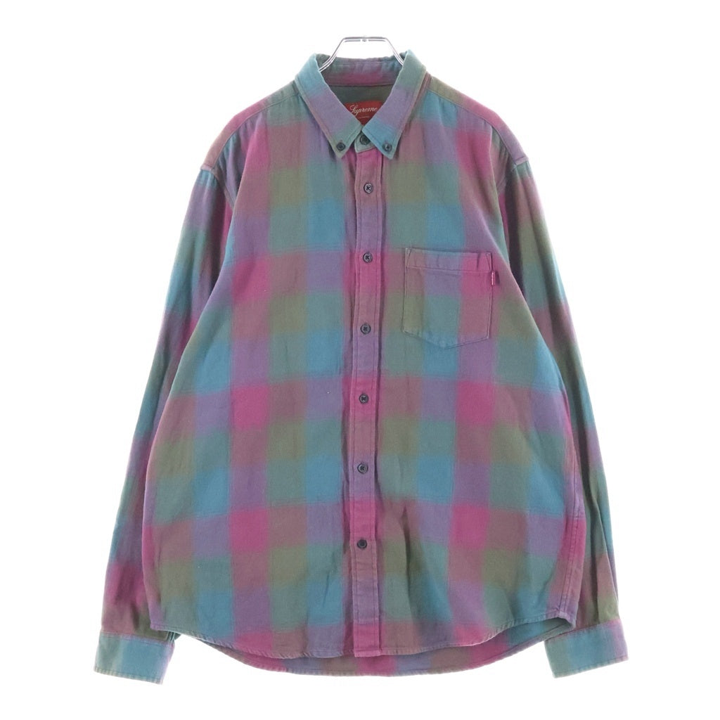 SUPREME(シュプリーム) 18AW Shadow Plaid Flannel Shirt シャドープレイド フランネル長袖シャツ マルチ