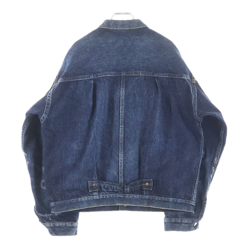 New Manual(ニュー マニュアル) #029 WW 2 LV T-BACK JACKET ONE-WASHED ワンウォッシュ Tバック デニムジャケット インディゴ