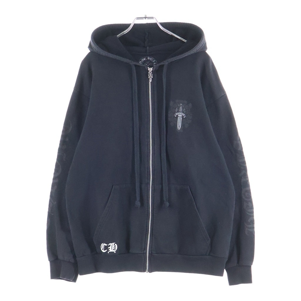 CHROME HEARTS(クロムハーツ) SWTSHRT HD ZIP バックヴァインダガープリントジップアップパーカー ブラック