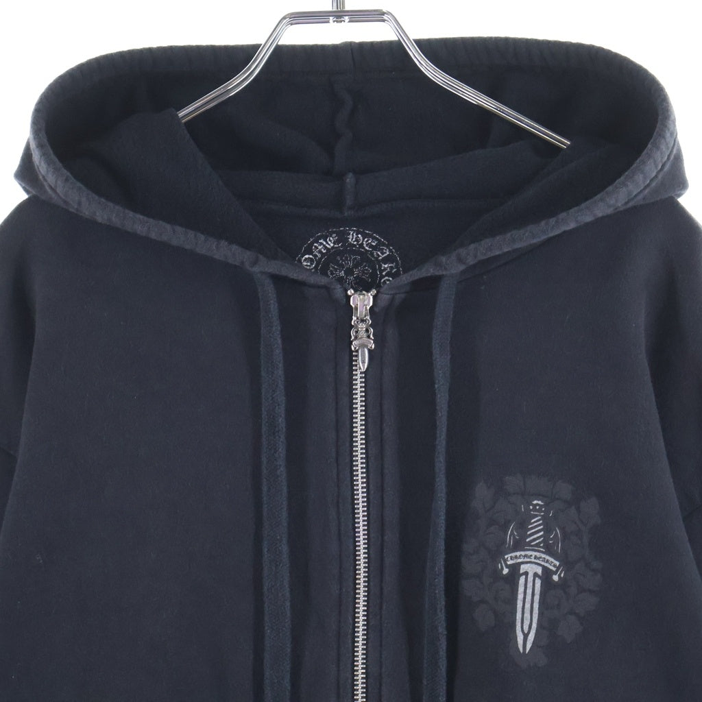 CHROME HEARTS(クロムハーツ) SWTSHRT HD ZIP バックヴァインダガープリントジップアップパーカー ブラック