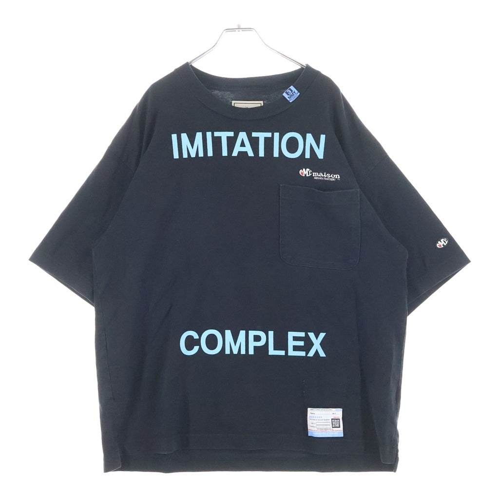 MAISON MIHARAYASUHIRO(メゾンミハラヤスヒロ) 23AW ×Champion Imitation Complex イミテーション コンプレックス 半袖カットソー 半袖Tシャツ ブラック A11TS682