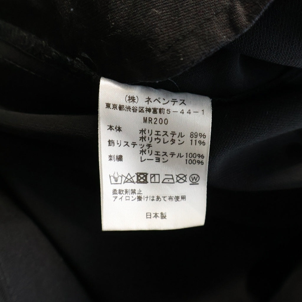 Needles(ニードルス) WESTERN LEISURE PANT ウエスタンレジャーパンツ ロゴ刺繍 ブラック MR200