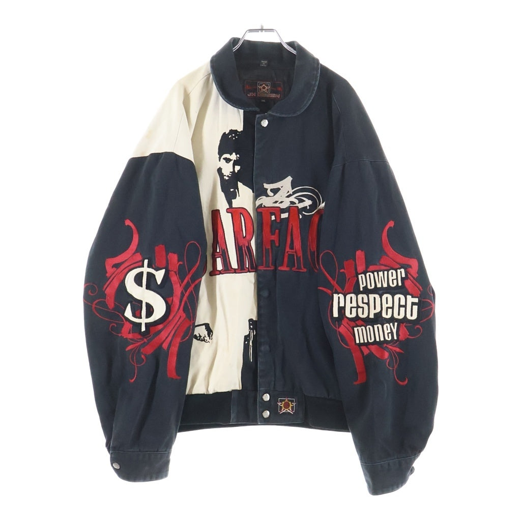 JH Design(ジェイエイチデザイン) 90s SCAR FACE Racing Jacket スカーフェイス レーシングジャケット ブラック/ホワイト