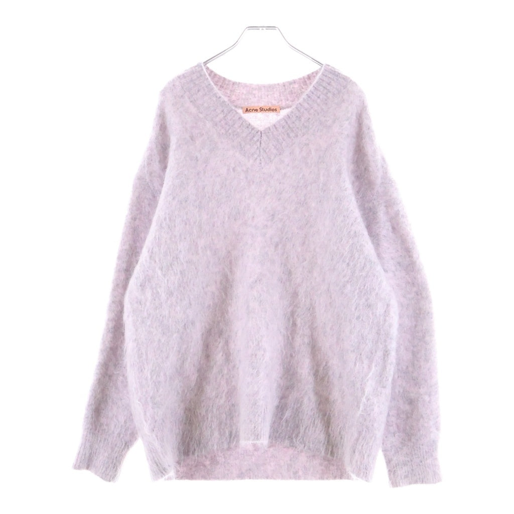 Acne Studios(アクネ ストゥディオズ) MOHAIR-BLEND SWEATER モヘヤブレンド Vネックニットセーター ピンク FN-WN-KNIT000369