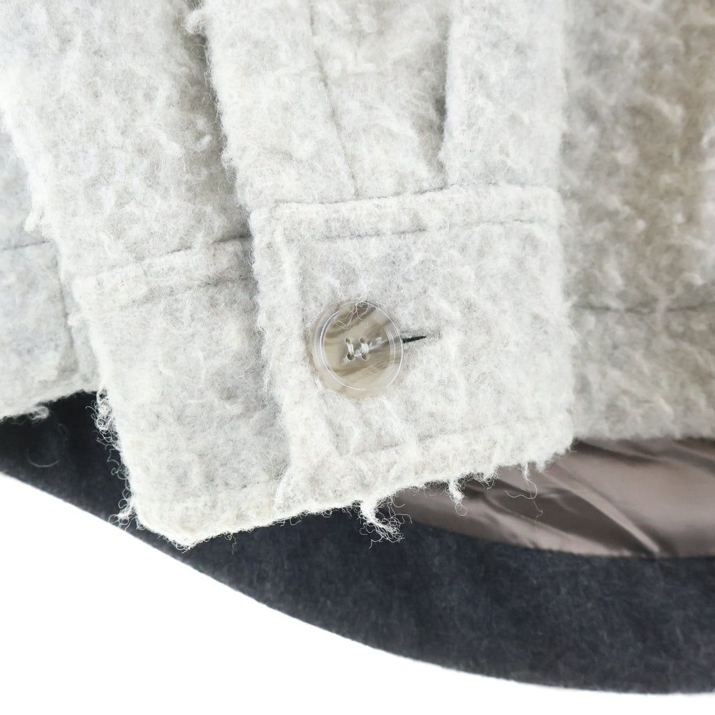 Acne Studios(アクネ ストゥディオズ) Pilled Wool-blend Overshirt ウール オーバーシャツジャケット レディース グレー FN-WN-OUTW000409