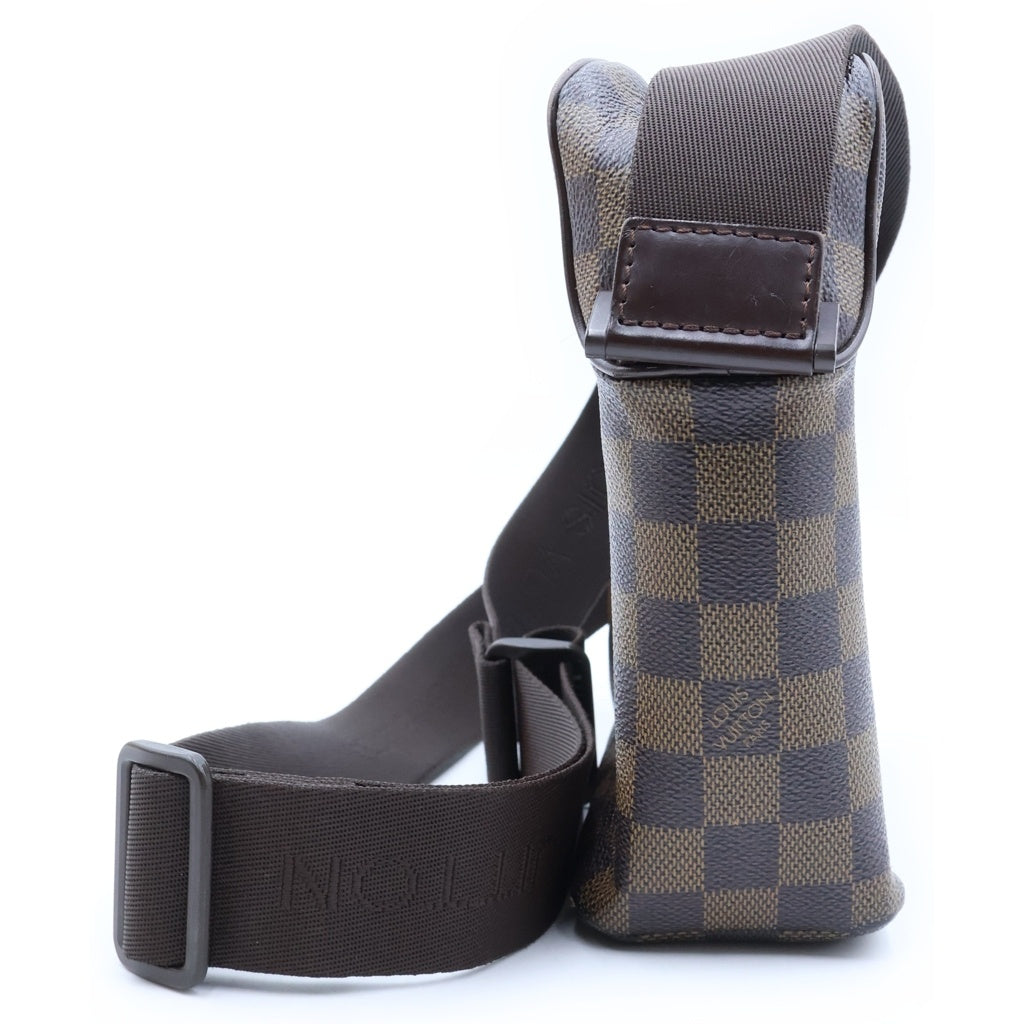 LOUIS VUITTON(ルイヴィトン) ダミエ オラフPM ショルダーバッグ ブラウン レザー×PVC ゴールド金具 N41442