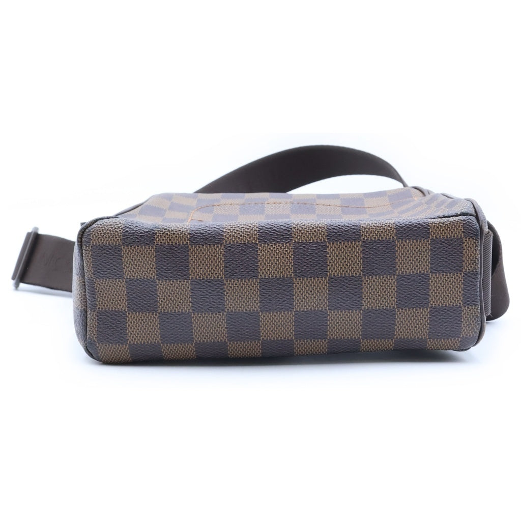 LOUIS VUITTON(ルイヴィトン) ダミエ オラフPM ショルダーバッグ ブラウン レザー×PVC ゴールド金具 N41442