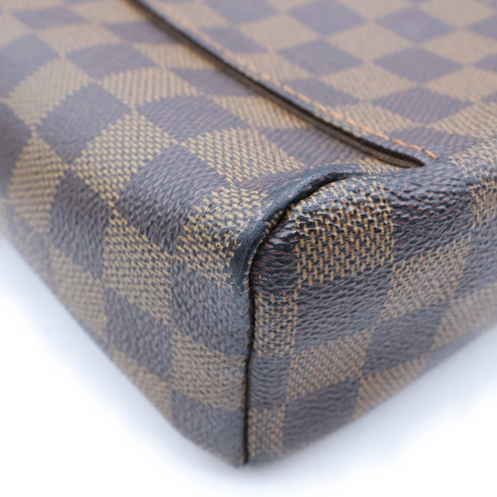 LOUIS VUITTON(ルイヴィトン) ダミエ オラフPM ショルダーバッグ ブラウン レザー×PVC ゴールド金具 N41442