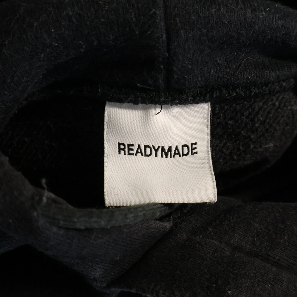 READY MADE(レディメイド) 23AW SMILE HOODIE スマイルフーディー バックロゴプリント プルオーバーパーカー ブラック RE-CO-BK-00-00-245