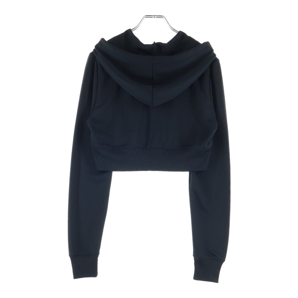 COURREGES(クレージュ) クロップド ジップアップパーカー レディース ブラック