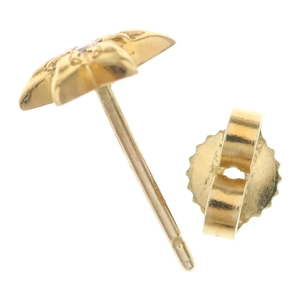 CHROME HEARTS(クロムハーツ) 22K CO STAR 1DIA スター 1ダイヤ スタッドピアス ゴールド