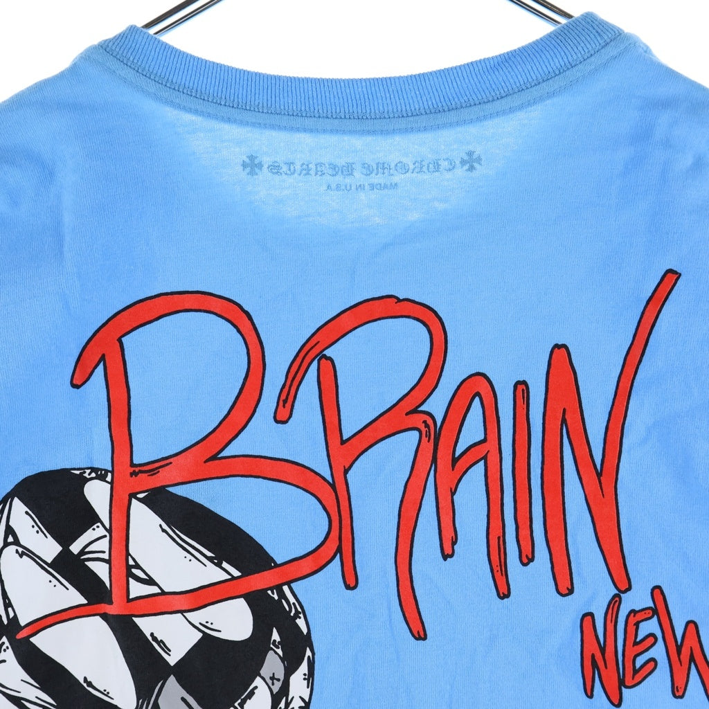 CHROME HEARTS(クロムハーツ) ×MATTY BOY BRAIN NEW マッティボーイ ブレインニュー チョンパー刺繍 グラフィックプリント 半袖Tシャツ カットソー ライトブルー