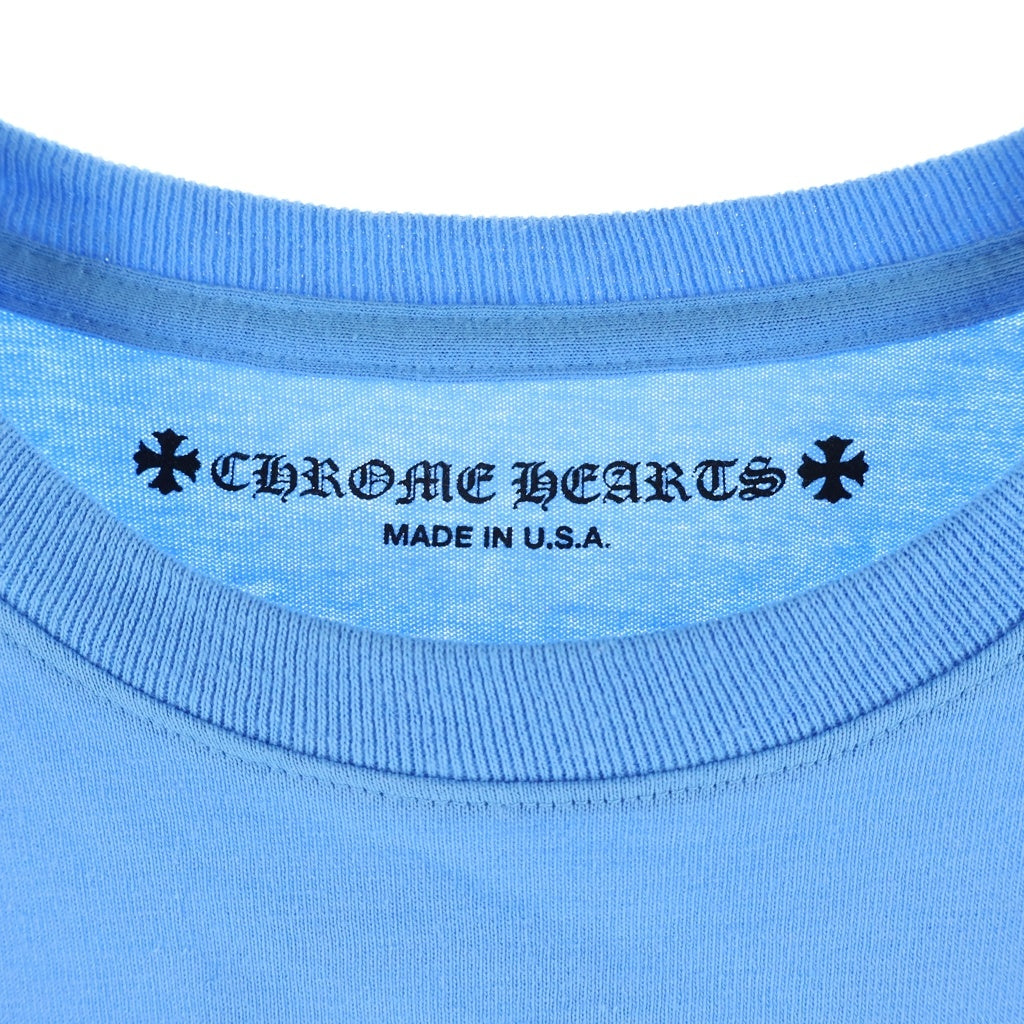 CHROME HEARTS(クロムハーツ) ×MATTY BOY BRAIN NEW マッティボーイ ブレインニュー チョンパー刺繍 グラフィックプリント 半袖Tシャツ カットソー ライトブルー