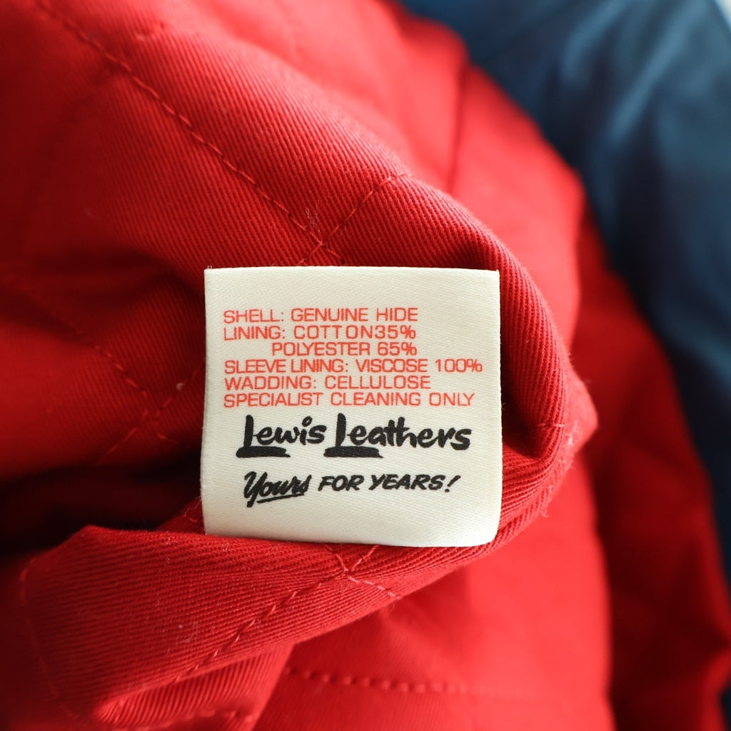 Lewis Leathers(ルイスレザー) CYCLON サイクロン タイトフィット ホース ダブルライダース ジャケット ライニング ターコイズブルー