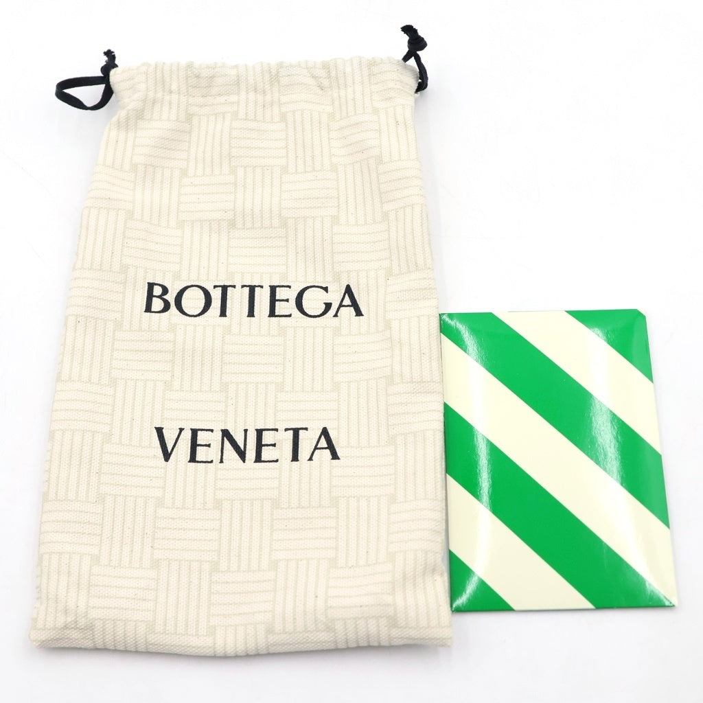 BOTTEGA VENETA(ボッテガヴェネタ) イントレチャート スモールレザー ラウンドジップ コンパクトウォレット 二つ折り財布 グリーン