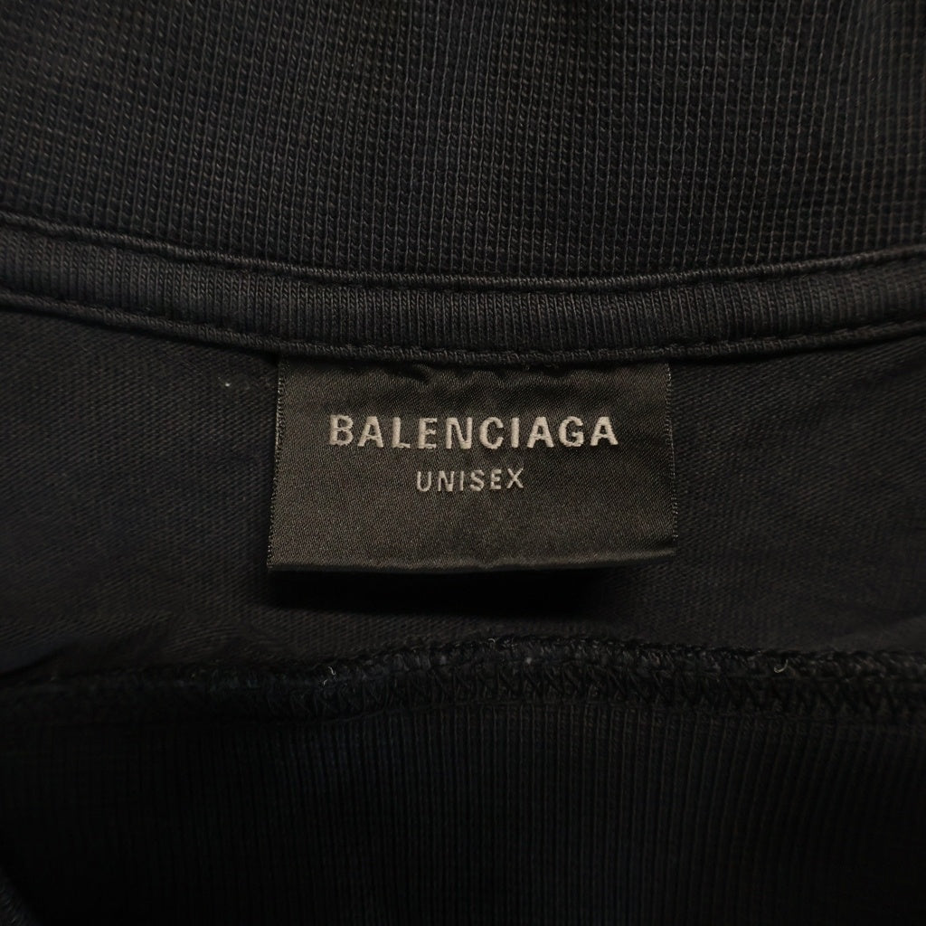 BALENCIAGA(バレンシアガ) 23AW TAPE TYPE OVERSIZED T-SHIRT テープタイプオーバーサイズ半袖Tシャツ カットソー ブラック 739784 TOVA9