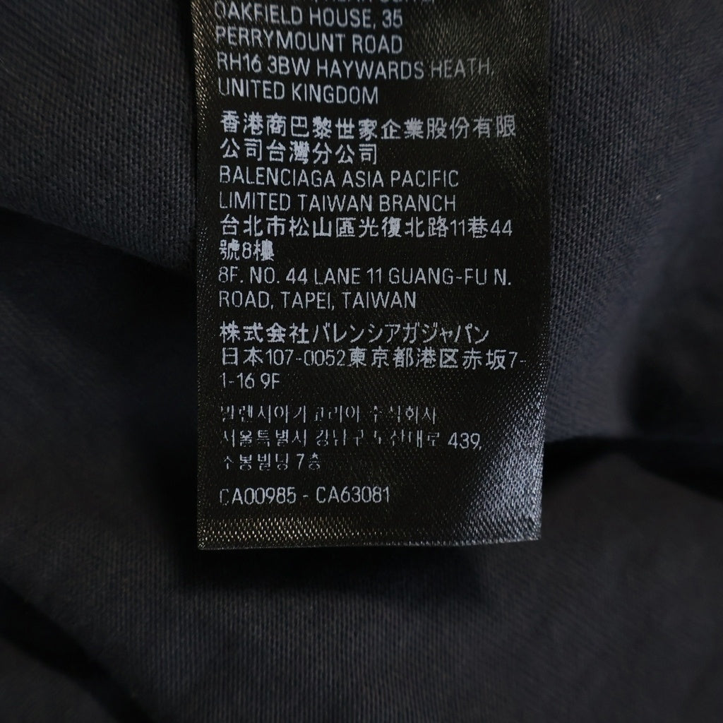 BALENCIAGA(バレンシアガ) 23AW TAPE TYPE OVERSIZED T-SHIRT テープタイプオーバーサイズ半袖Tシャツ カットソー ブラック 739784 TOVA9