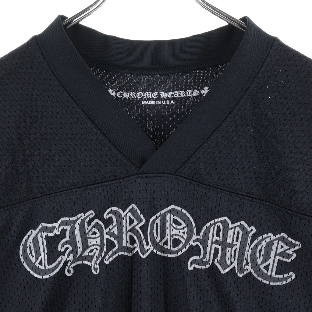 CHROME HEARTS(クロムハーツ) MESH WARM UP JERSEY メッシュワームアップジャージ ゲームシャツ 長袖Tシャツカットソー ロンT ブラック