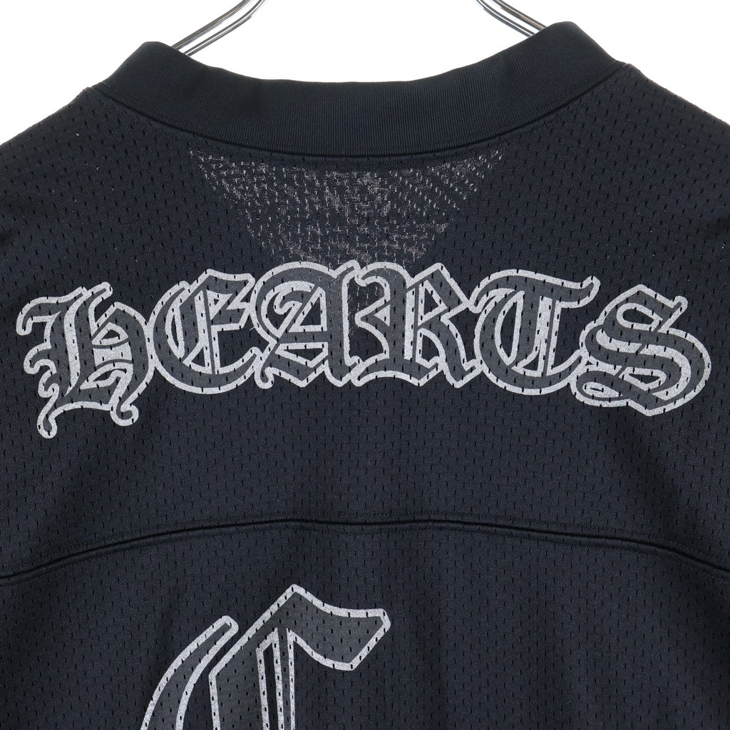 CHROME HEARTS(クロムハーツ) MESH WARM UP JERSEY メッシュワームアップジャージ ゲームシャツ 長袖Tシャツカットソー ロンT ブラック