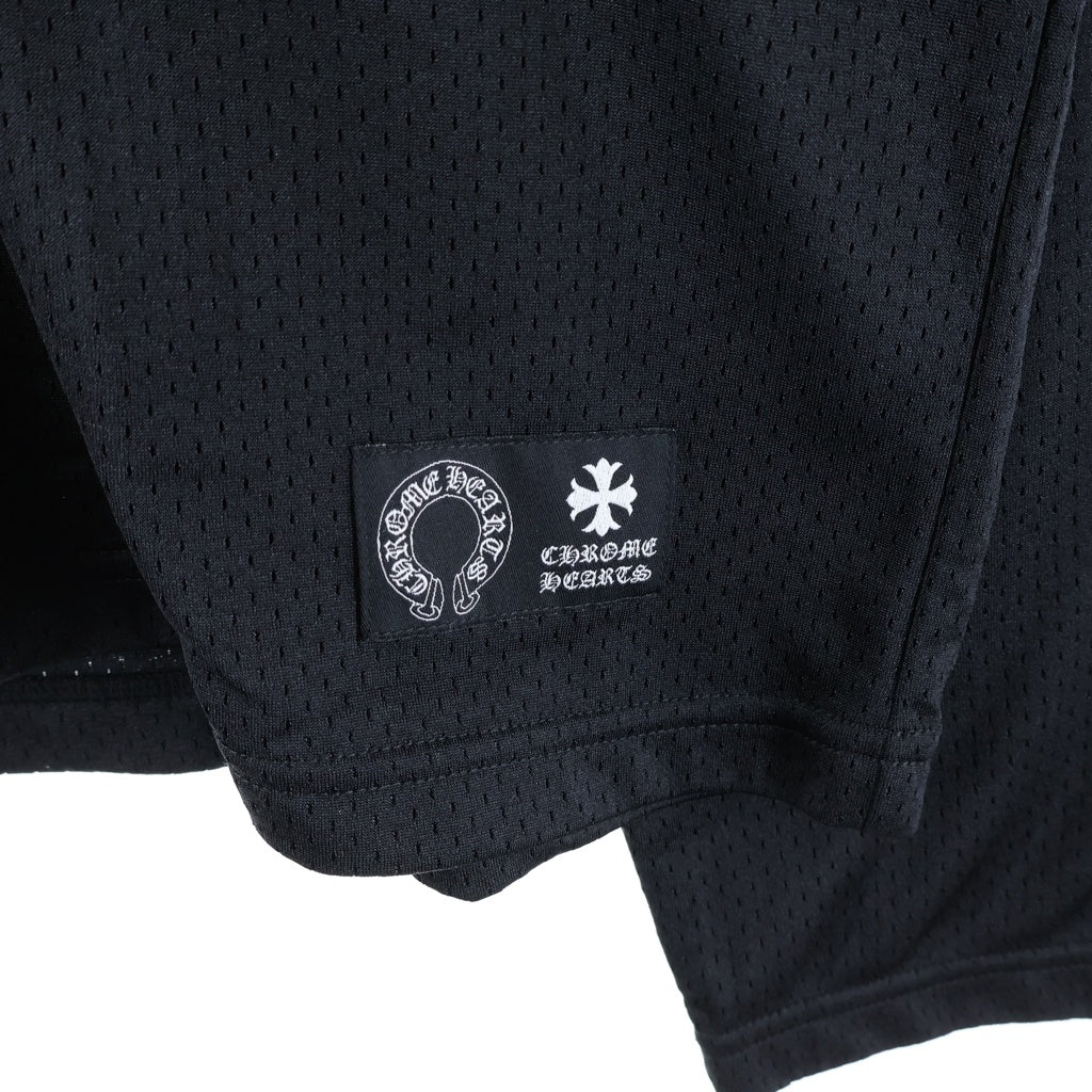 CHROME HEARTS(クロムハーツ) MESH WARM UP JERSEY メッシュワームアップジャージ ゲームシャツ 長袖Tシャツカットソー ロンT ブラック