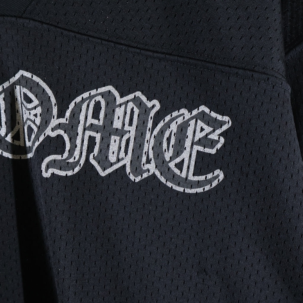 CHROME HEARTS(クロムハーツ) MESH WARM UP JERSEY メッシュワームアップジャージ ゲームシャツ 長袖Tシャツカットソー ロンT ブラック