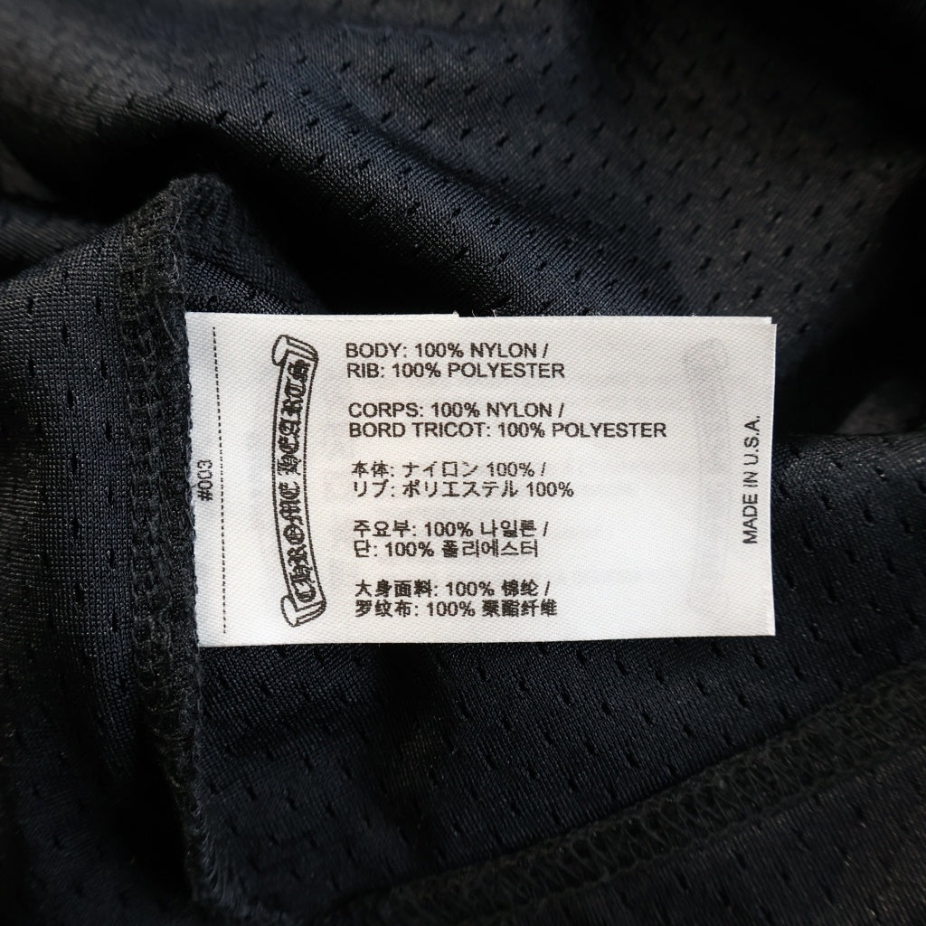 CHROME HEARTS(クロムハーツ) MESH WARM UP JERSEY メッシュワームアップジャージ ゲームシャツ 長袖Tシャツカットソー ロンT ブラック