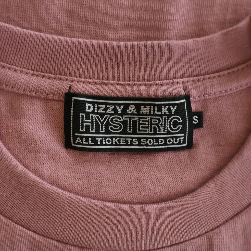 HYSTERIC GLAMOUR(ヒステリックグラマー) MUSIC LOVERS FESTIVAL クルーネック 半袖Tシャツ ピンク 02261CT61