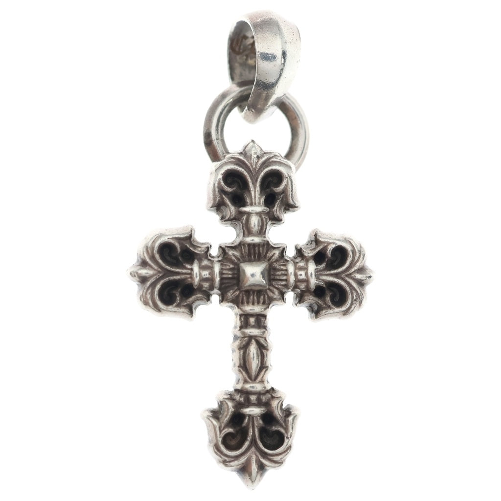 CHROME HEARTS(クロムハーツ) FILIG CROSS-XSM W BALE フィリグリークロスXSベイル wベイル ネックレストップ シルバー BCA262