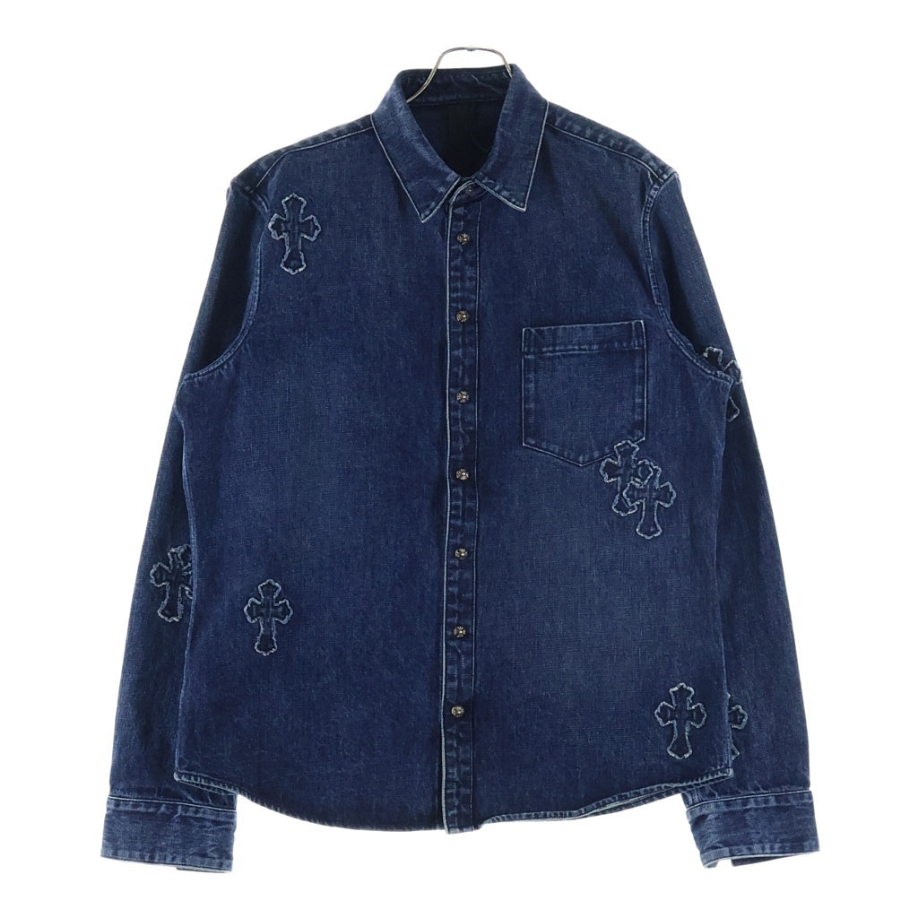 CHROME HEARTS(クロムハーツ) LOOSE ENDS クロスパッチ デニムシャツ ジャケット インディゴ