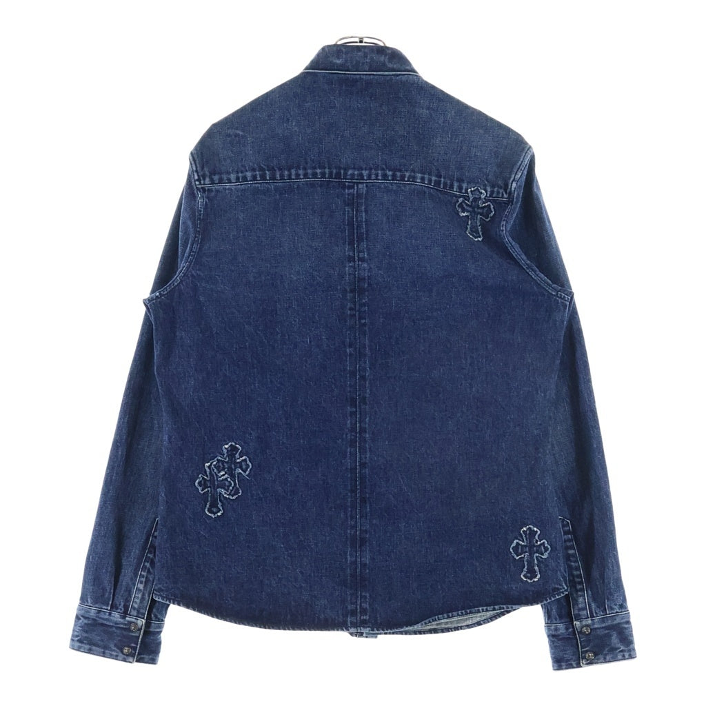 CHROME HEARTS(クロムハーツ) LOOSE ENDS クロスパッチ デニムシャツ ジャケット インディゴ