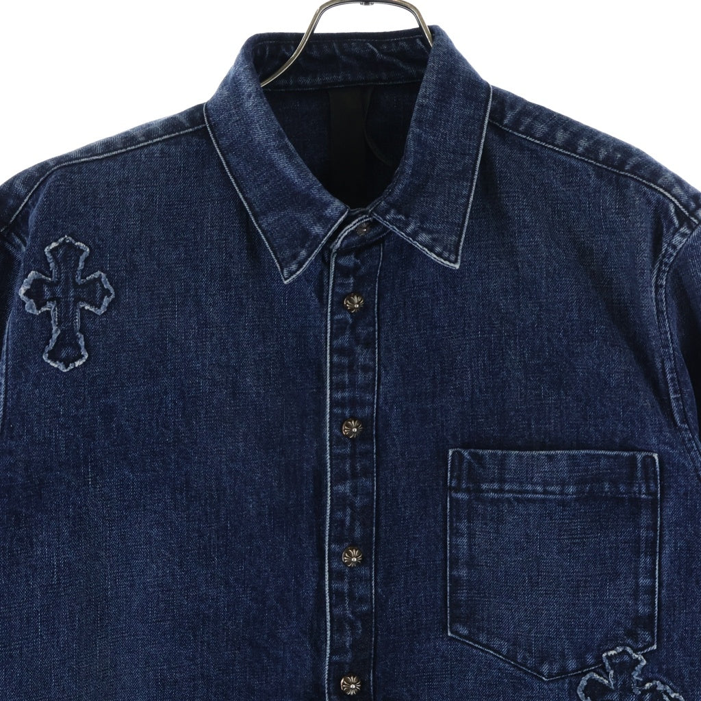 CHROME HEARTS(クロムハーツ) LOOSE ENDS クロスパッチ デニムシャツ ジャケット インディゴ