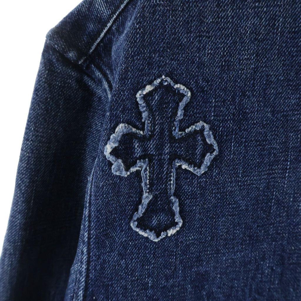 CHROME HEARTS(クロムハーツ) LOOSE ENDS クロスパッチ デニムシャツ ジャケット インディゴ