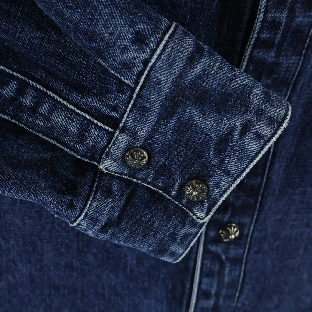 CHROME HEARTS(クロムハーツ) LOOSE ENDS クロスパッチ デニムシャツ ジャケット インディゴ