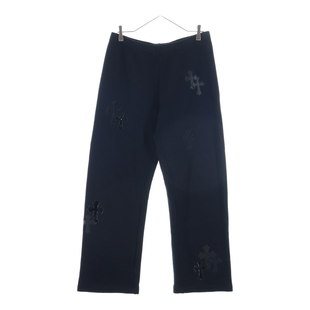 CHROME HEARTS(クロムハーツ) Y NOT HARAKO CROSS PATCH SWEAT PANTS ワイノット ハラコ クロスパッチ スウェットパンツ ブラック
