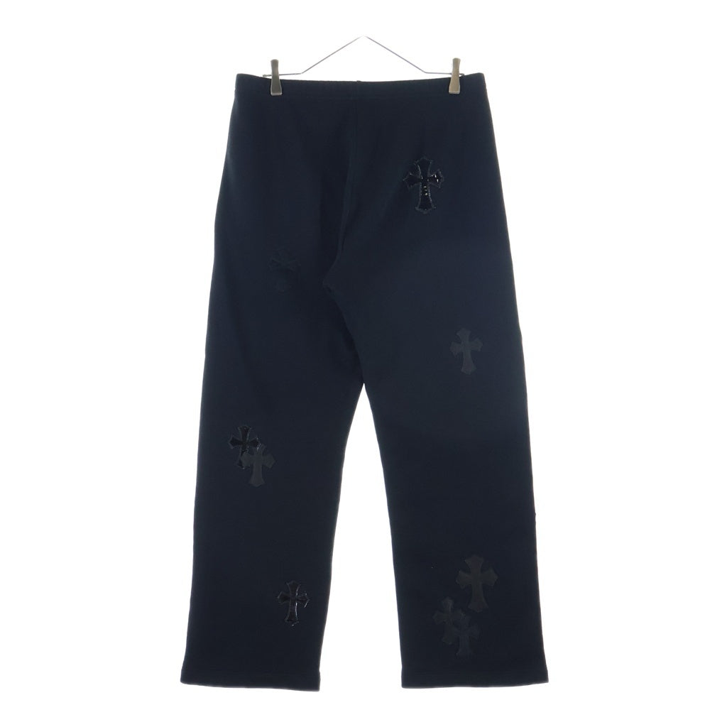 CHROME HEARTS(クロムハーツ) Y NOT HARAKO CROSS PATCH SWEAT PANTS ワイノット ハラコ クロスパッチ スウェットパンツ ブラック