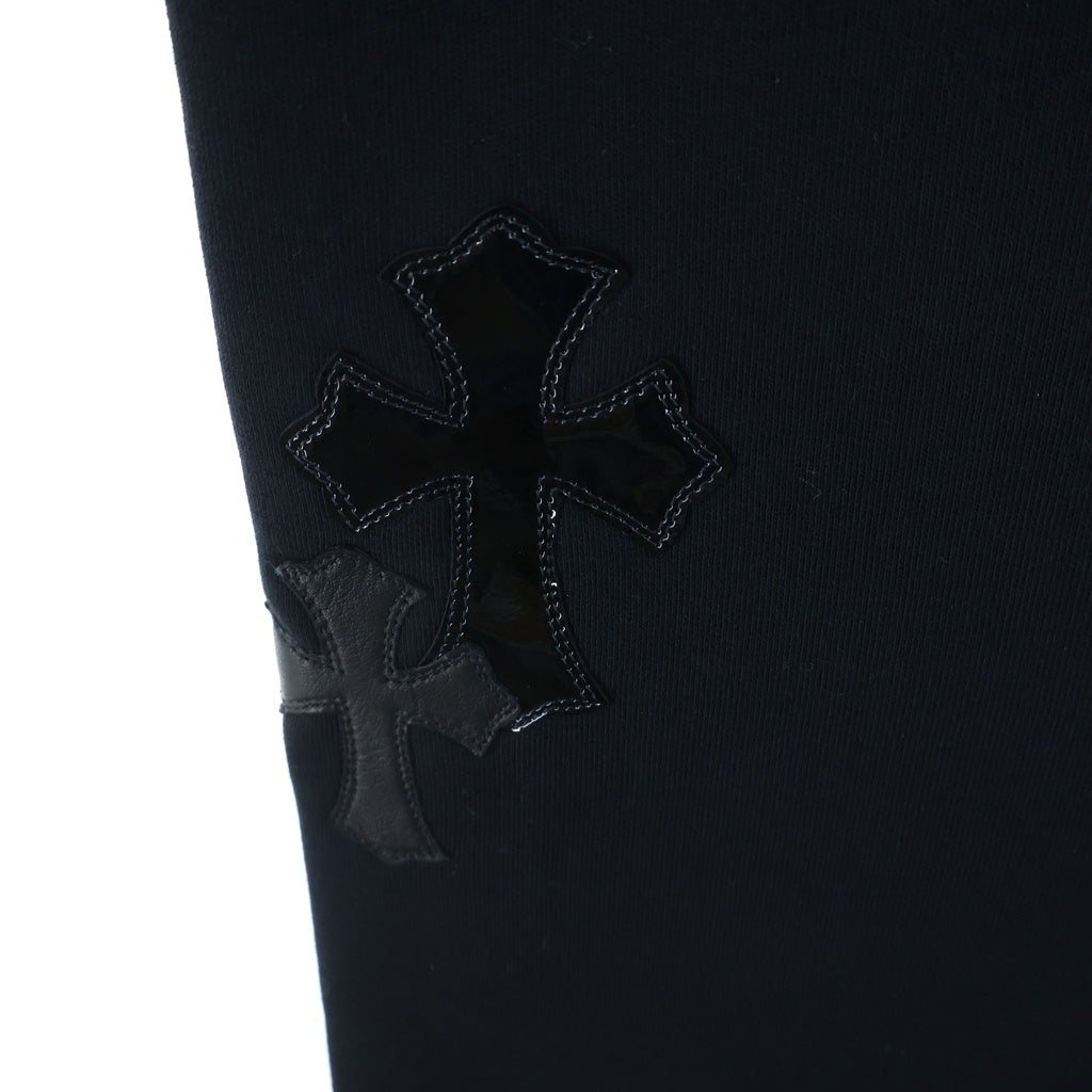 CHROME HEARTS(クロムハーツ) Y NOT HARAKO CROSS PATCH SWEAT PANTS ワイノット ハラコ クロスパッチ スウェットパンツ ブラック