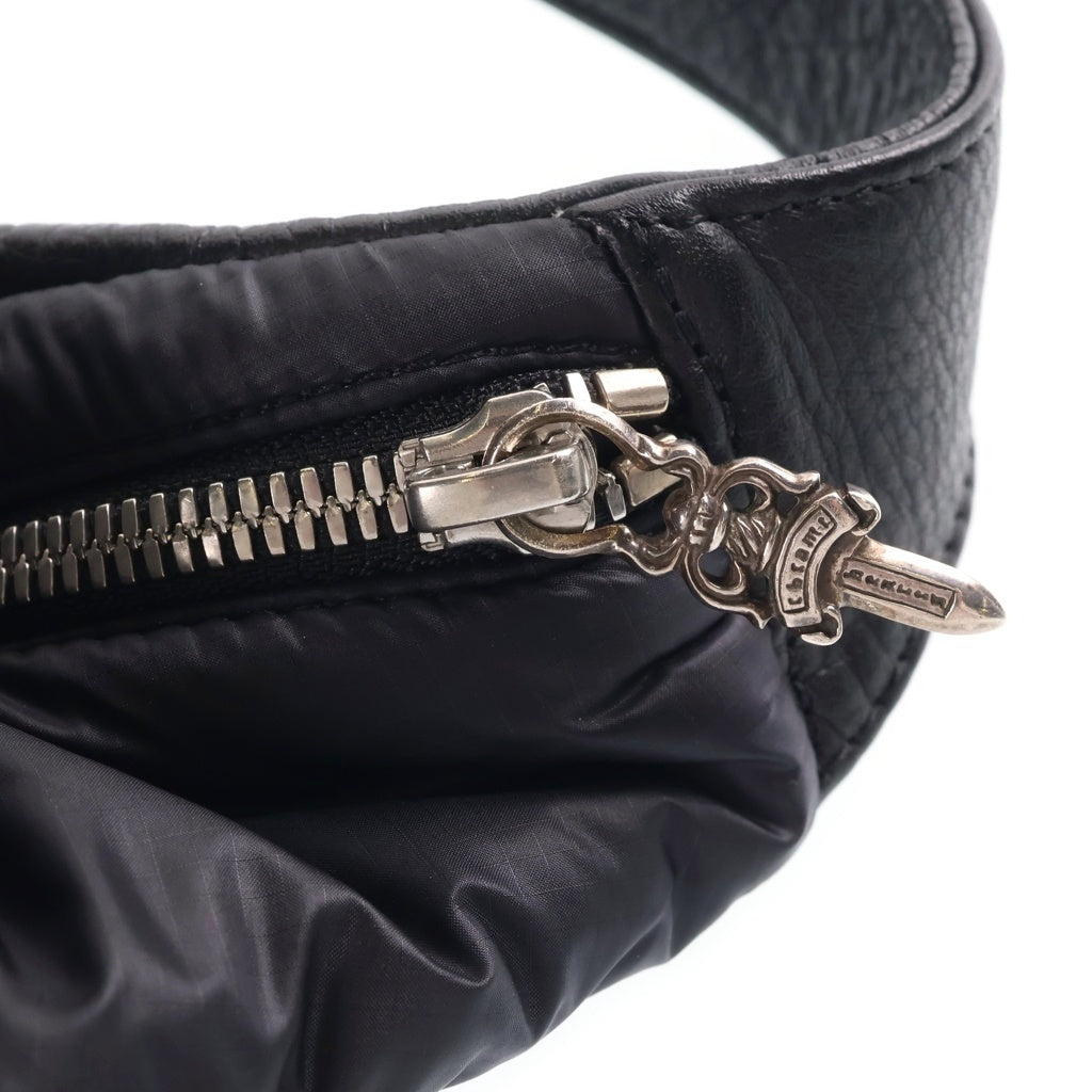 CHROME HEARTS(クロムハーツ) #1 SNAT PACK NYLON スナットパック ナイロン ダガージップ ガンスリンガーベルト レザーウエストバッグ ブラック