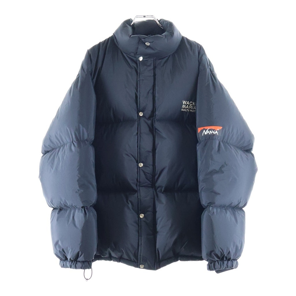 WACKO MARIA(ワコマリア) 25AW ×NANGA DOWN JACKET ナンガ フロントロゴ刺繍ダウンジャケット ブラック