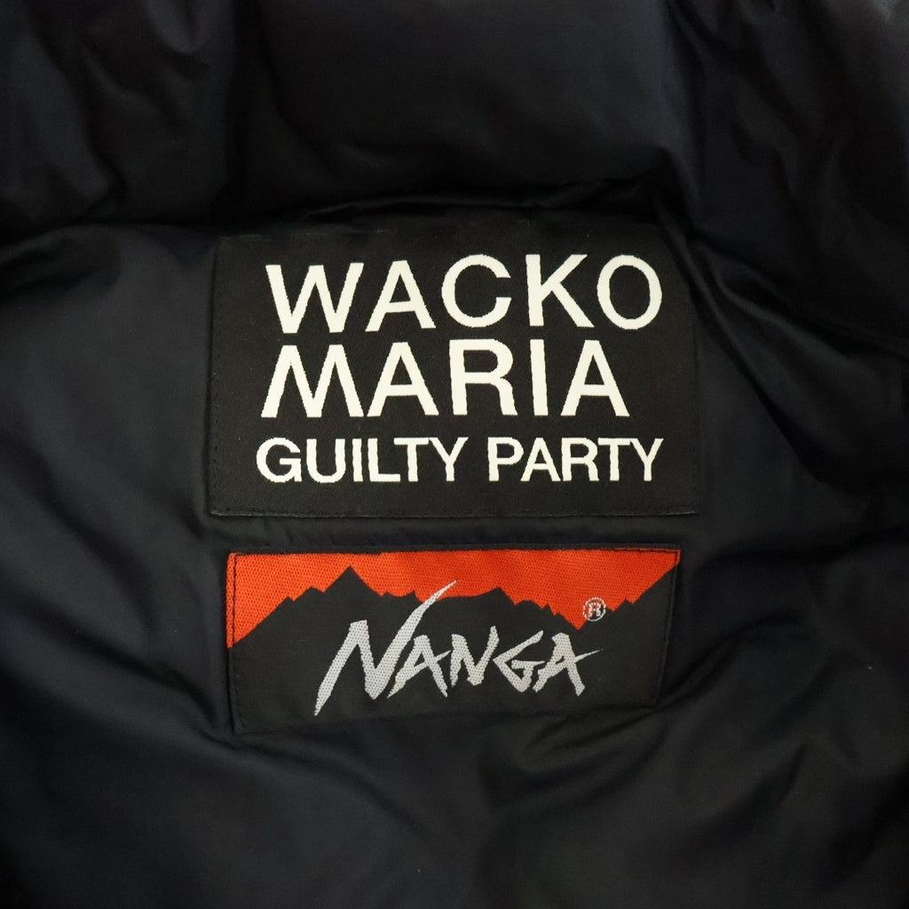 WACKO MARIA(ワコマリア) 25AW ×NANGA DOWN JACKET ナンガ フロントロゴ刺繍ダウンジャケット ブラック