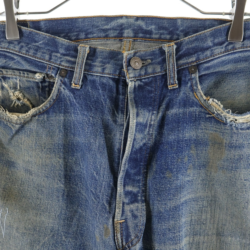 Levi's(リーバイス) 60-70S VINTAGE 501 BIG E 後期 ヴィンテージ ボタン裏刻印2 足長R 並行ステッチ デニムパンツ インディゴ