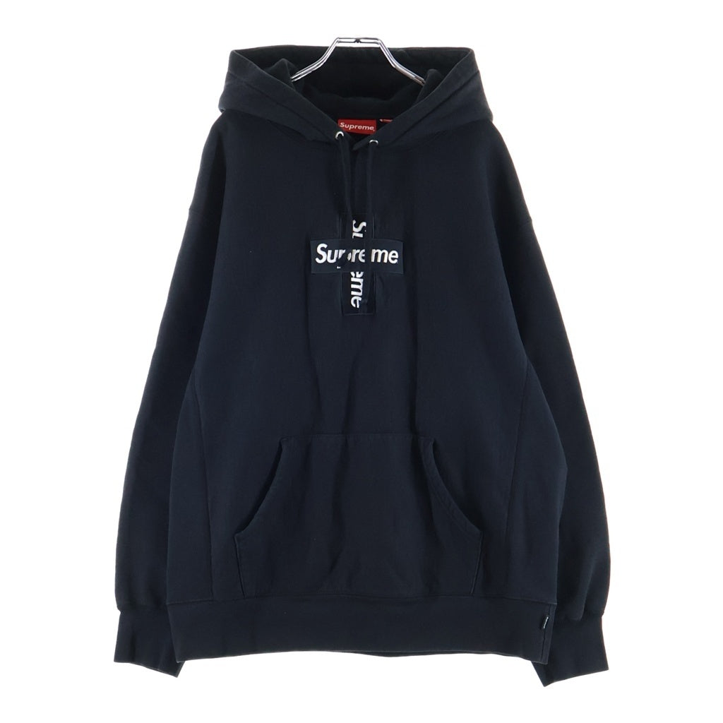 SUPREME(シュプリーム) 20AW Cross Box Logo Hooded Sweatshirt クロスボックスロゴ プルオーバースウェットパーカー フーディー ブラック