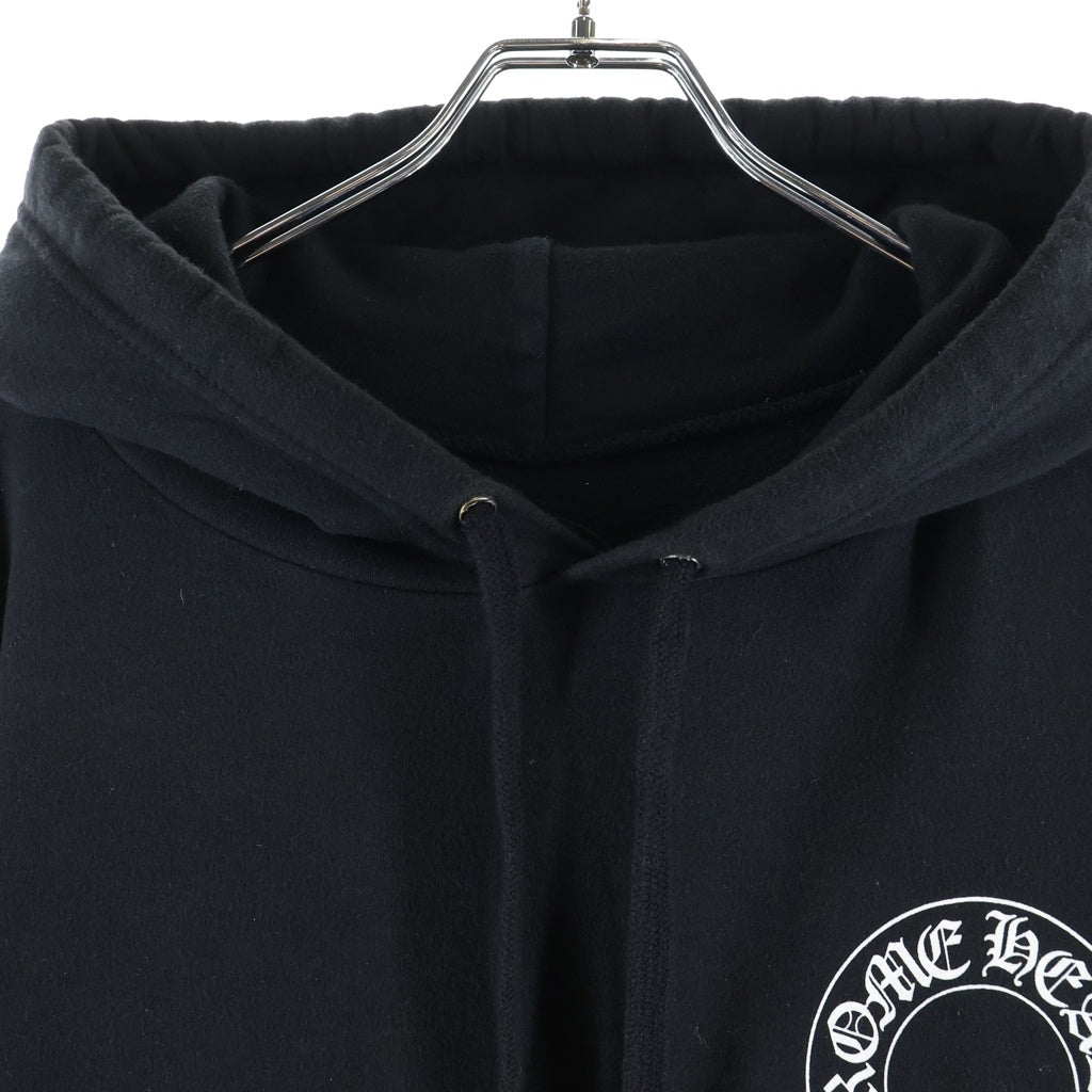 CHROME HEARTS(クロムハーツ) SWTSHRT PLVR バックチョンパーホースシュープリントプルオーバーパーカー ブラック