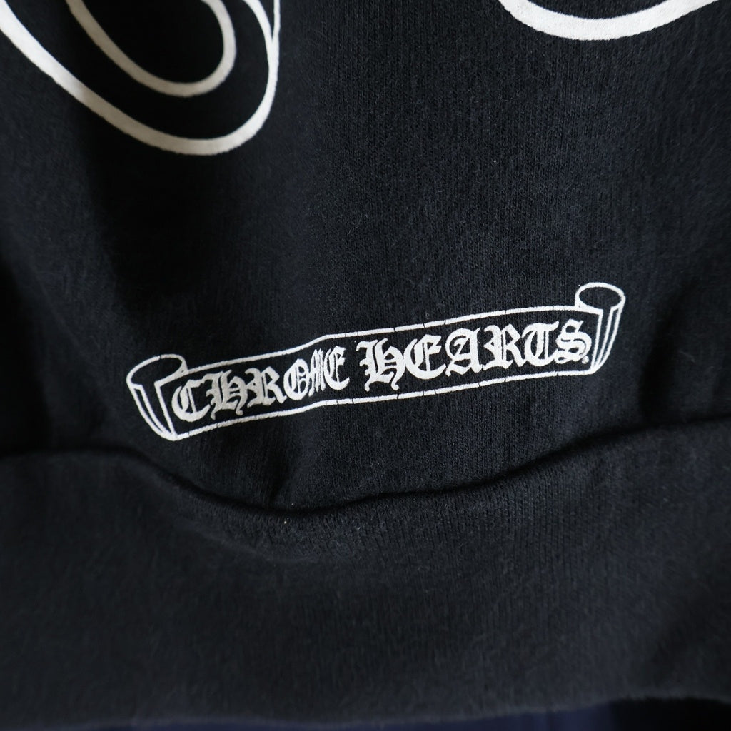 CHROME HEARTS(クロムハーツ) SWTSHRT PLVR バックチョンパーホースシュープリントプルオーバーパーカー ブラック
