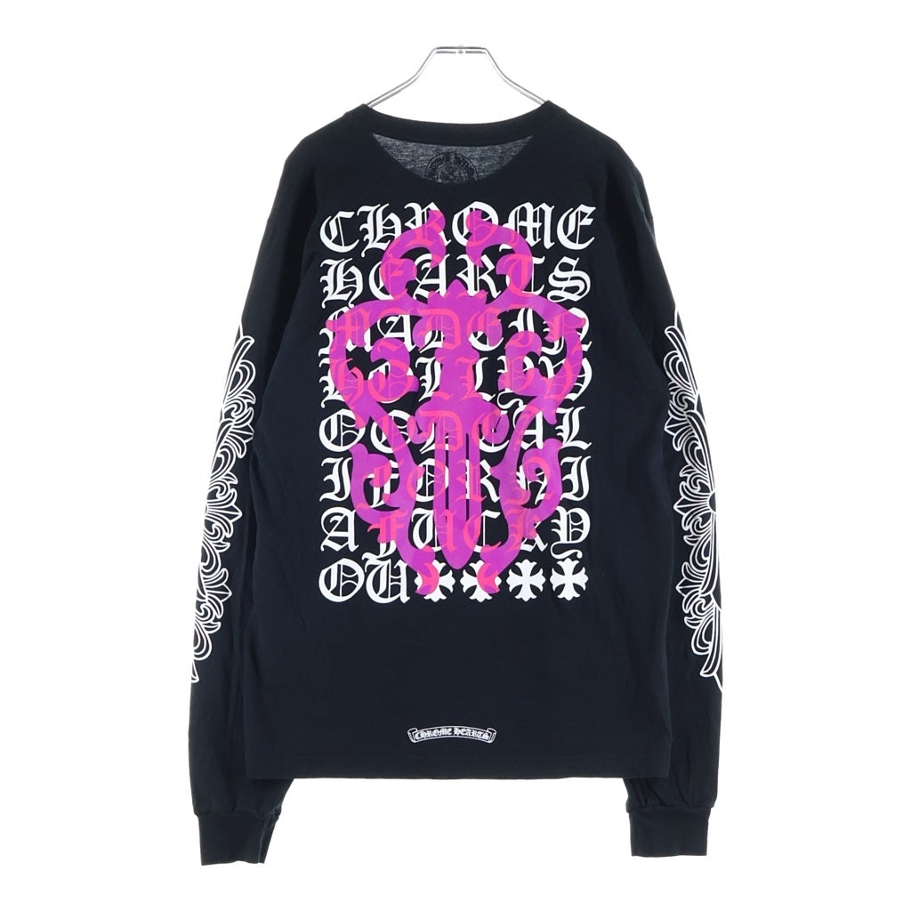 CHROME HEARTS(クロムハーツ) Vine Dagger Floral ヴァインダガー アームフローラル 長袖Tシャツ ロンT カットソー ブラック