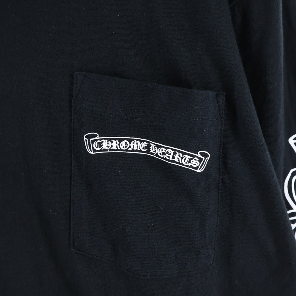 CHROME HEARTS(クロムハーツ) Vine Dagger Floral ヴァインダガー アームフローラル 長袖Tシャツ ロンT カットソー ブラック