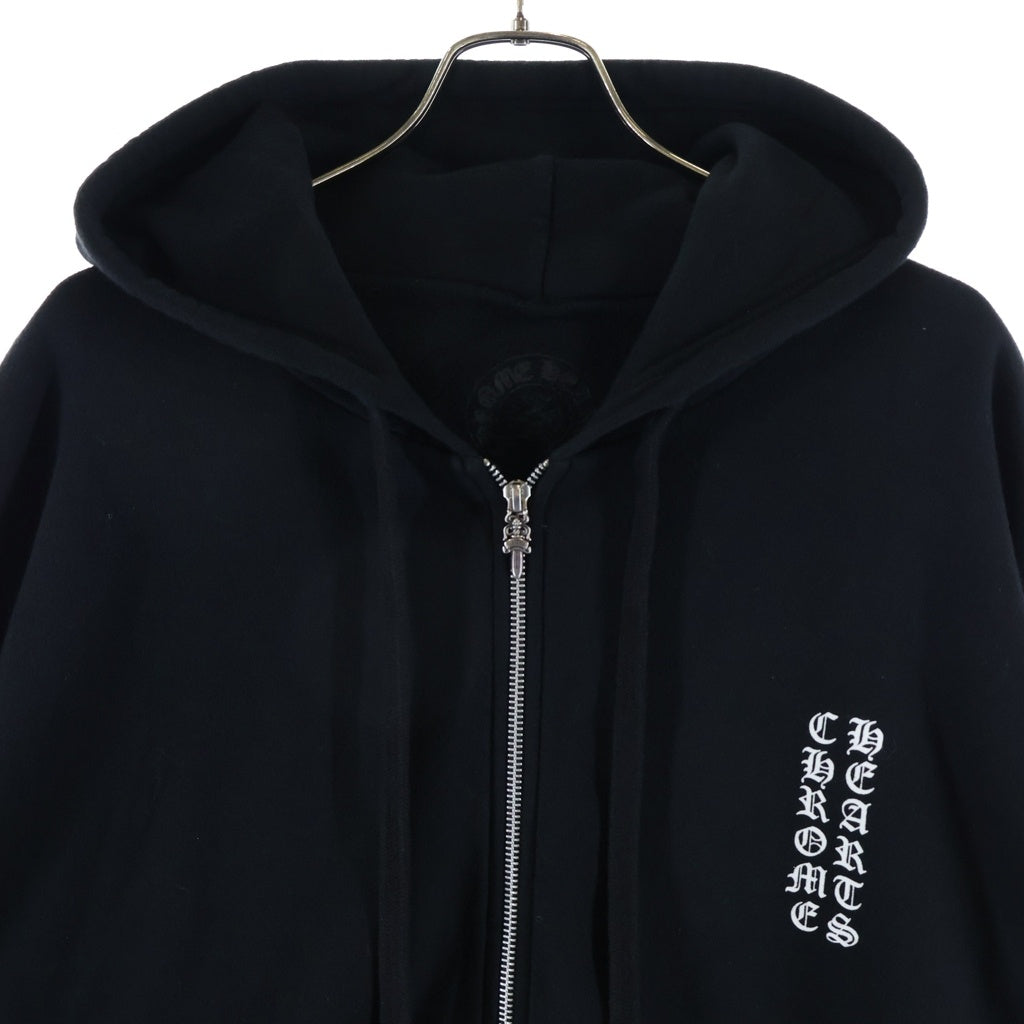 CHROME HEARTS(クロムハーツ) SWTSHRT HD ZIP バーティカルロゴ スウェット ジップアップパーカー ブラック