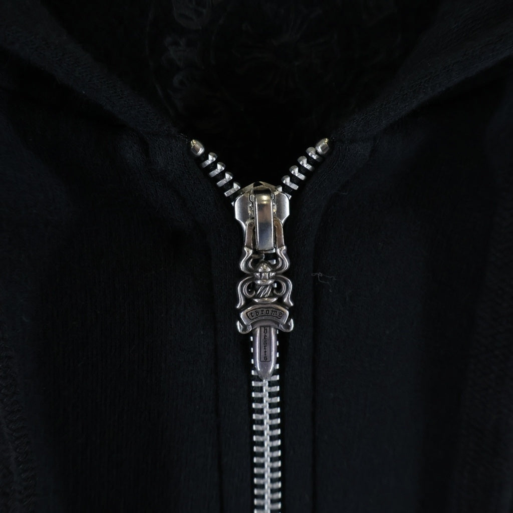 CHROME HEARTS(クロムハーツ) SWTSHRT HD ZIP バーティカルロゴ スウェット ジップアップパーカー ブラック