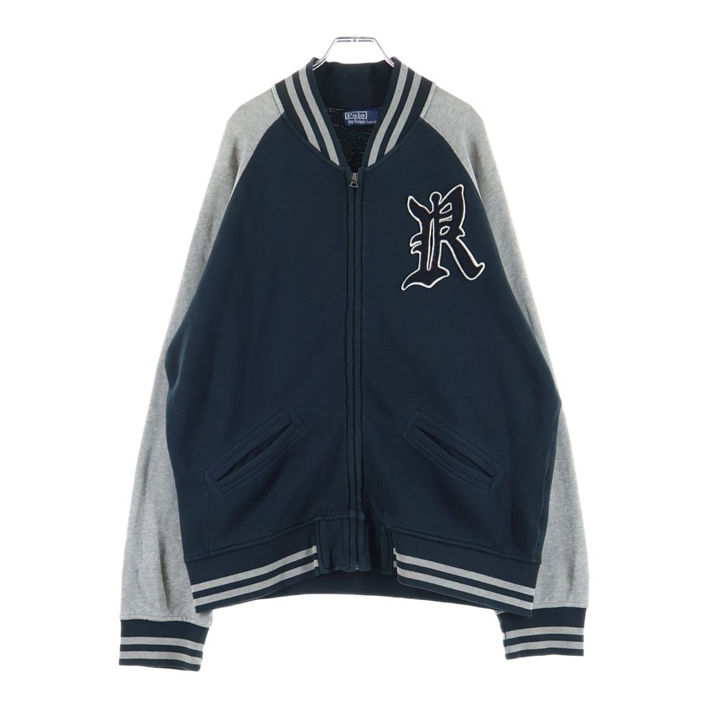 POLO RALPH LAUREN(ポロラルフローレン) バックブルドッグワッペン スウィームスタジャン スウェットトラックジャケット ネイビー